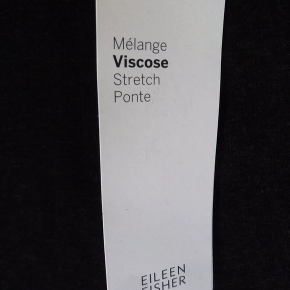 228.00 NWT EILEEN FISHER MELANGE SKINNY STRETCH PONTE PANT CHARCOAL - Picture 5 of 6